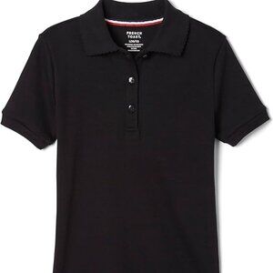 French Toast SA9423 Girls Picot Polo - Black